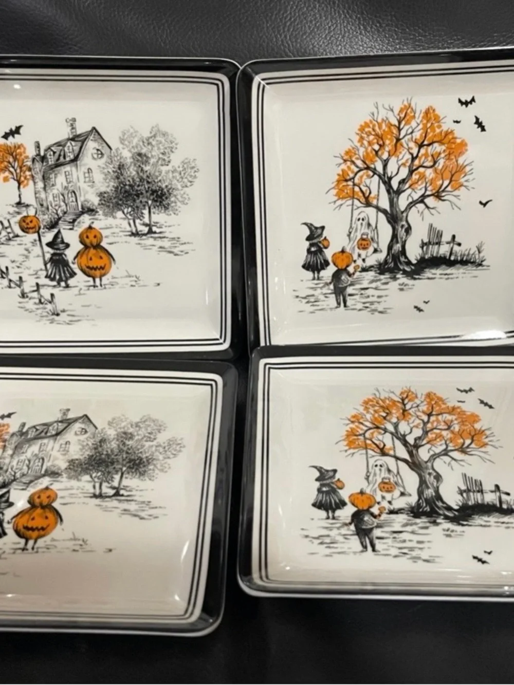 Halloween Nicole Miller Appetizer Plates, Set of 4